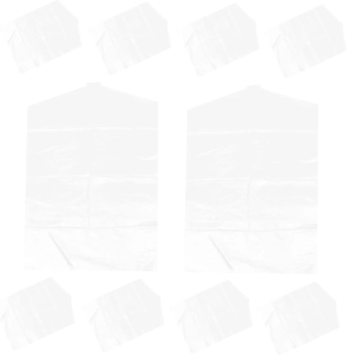 10pcs Transparent Clothes Cover Garment Bags for Wardrobe Against and for Dresses Overcoats and Suits