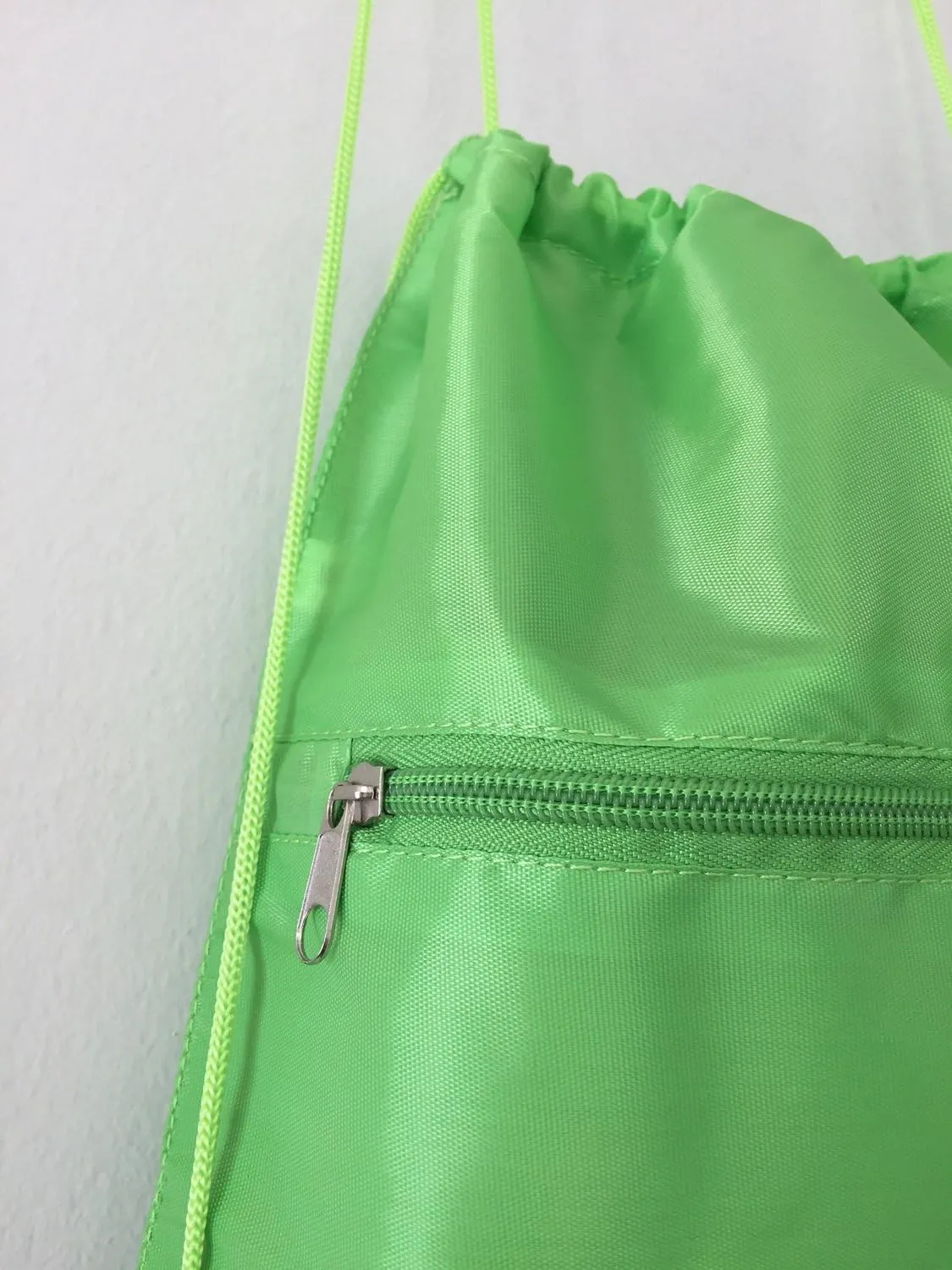 (12 Pack) Set of 12- Economical Drawstring Polyester Backpack with Front Pocket