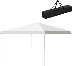 13' x 13' Pop Up Canopy Tent, Instant Sun Shelter, Tents for Parties, Height Adjustable, with Wheeled Carry Bag for Outdoor, Garden, Patio, Parties, White