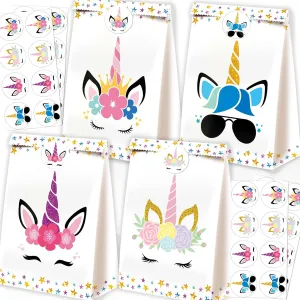 24pc Unicorn Candy Bags - Unicorn Party Favor Bags for Girls' Birthday Decorations
