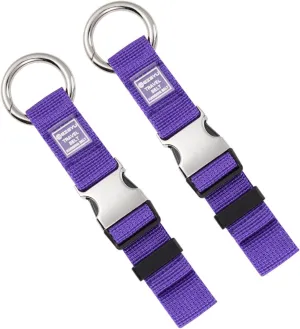 2PCS Heavy Duty Add a Bag Luggage Strap Jacket Gripper,Carry-on Baggage Suitcase Straps Belts Travel Accessories-Purple