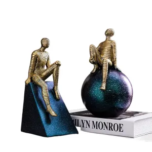 Abstract Character Sculpture Resin Statue Color Model Modern Home Decoration Living Room Decoration Office Desk Decor Gifts