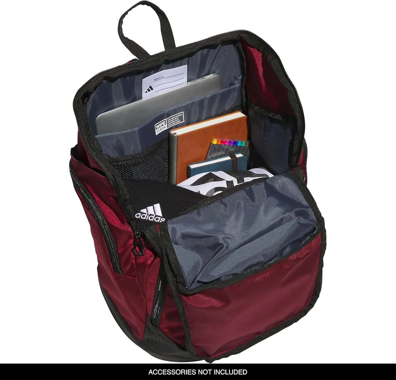 adidas 5-Star 2.0 Backpack for Multi-Sport Practice, Travel and Game-Day, Team Collegiate Burgundy, One Size