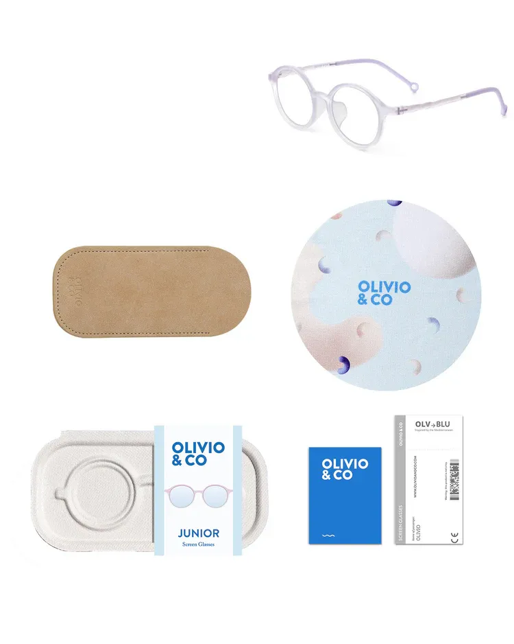 ADULT Oval Screen Glasses -Lilac