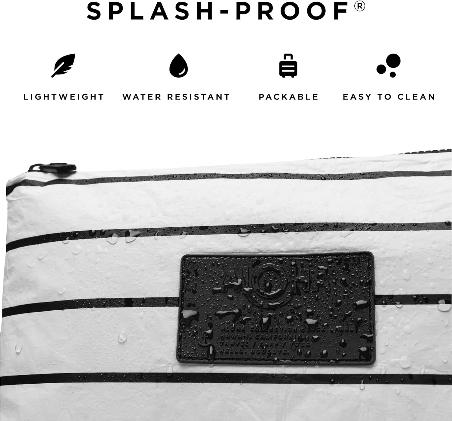 ALOHA Collection Mini Pouch, Lightweight, Packable & Splash-Proof - Durable, Washable, & Reusable Makeup Pouch for Cosmetics. Keeps Essentials Organized. Easy to Clean. (6" x 3.75")