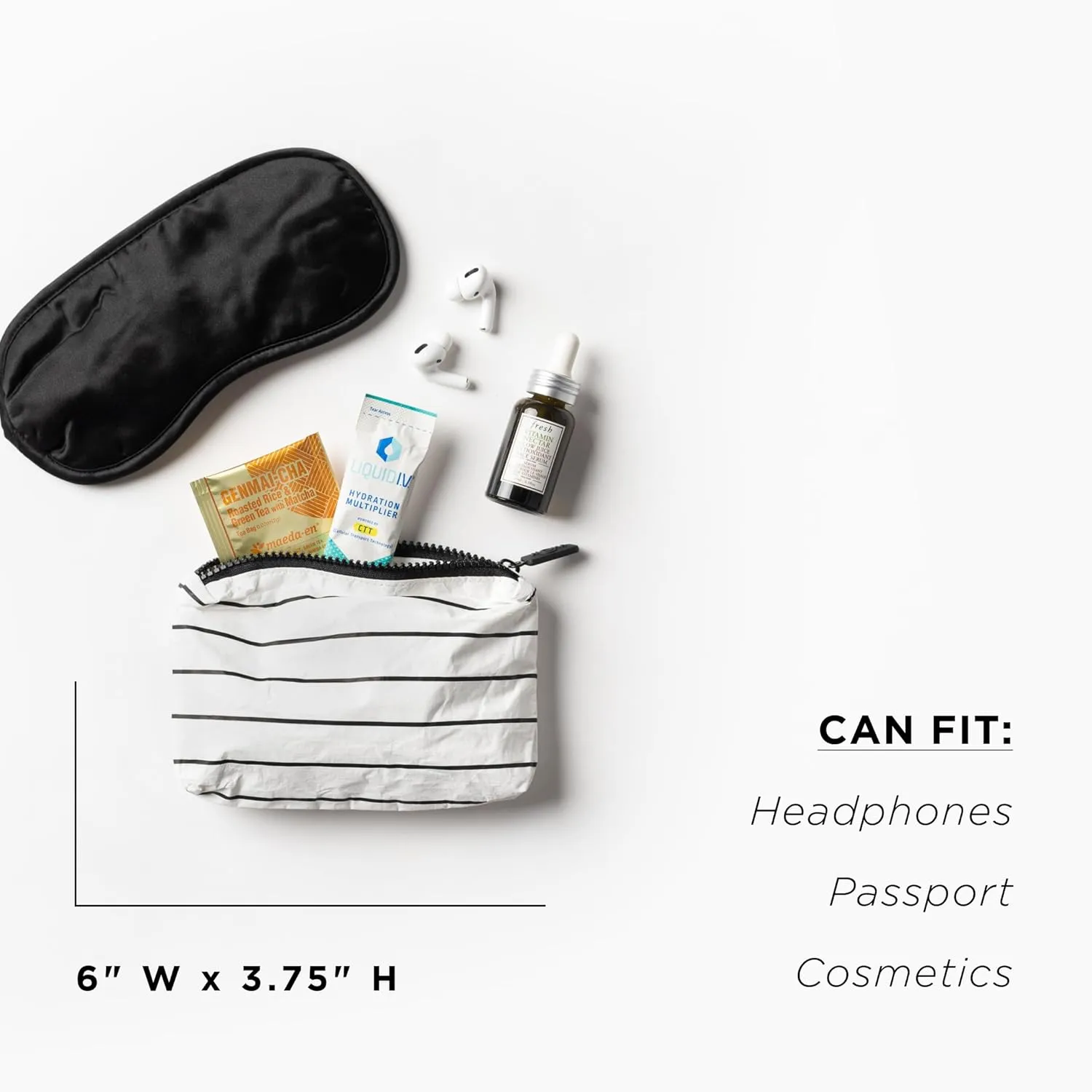 ALOHA Collection Mini Pouch, Lightweight, Packable & Splash-Proof - Durable, Washable, & Reusable Makeup Pouch for Cosmetics. Keeps Essentials Organized. Easy to Clean. (6" x 3.75")