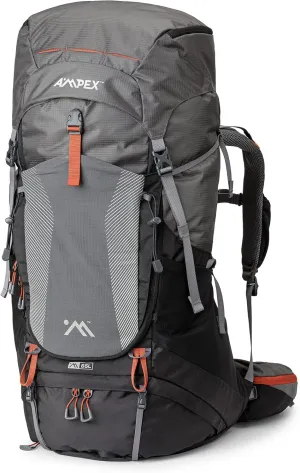 AMPEX Hiking Backpack | Camping Essentials Lightweight Backpack for Men & Women, Travel Bag for Backpacking, Camping, Hunting and More (65 Liter)