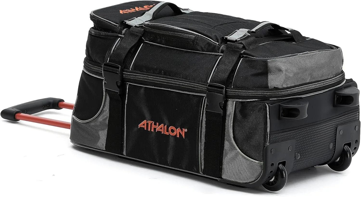 Athalon Duffel Bag with Inline Skate Wheels, Midnight Black, Carry-On 22-Inch
