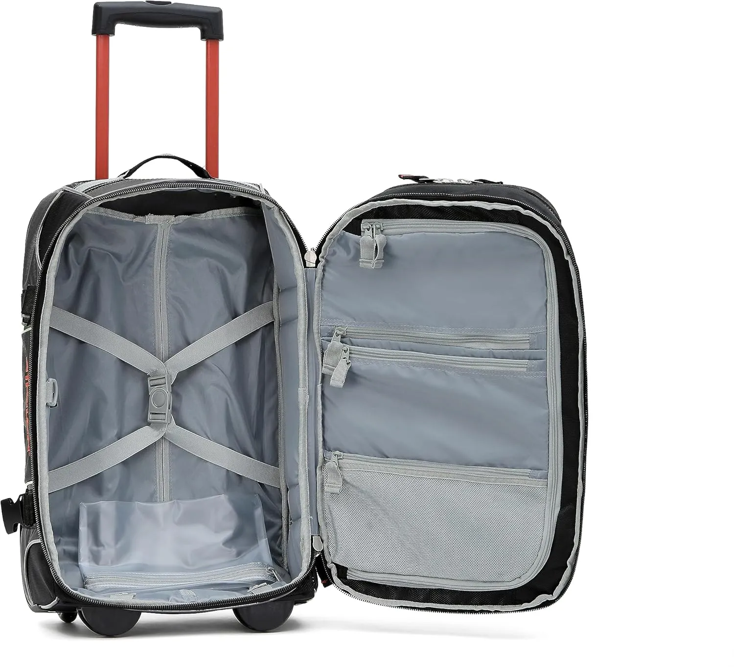 Athalon Duffel Bag with Inline Skate Wheels, Midnight Black, Carry-On 22-Inch