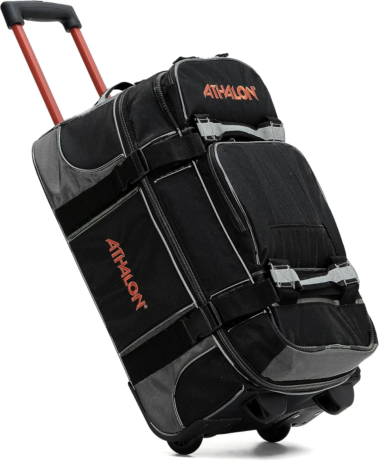 Athalon Duffel Bag with Inline Skate Wheels, Midnight Black, Carry-On 22-Inch