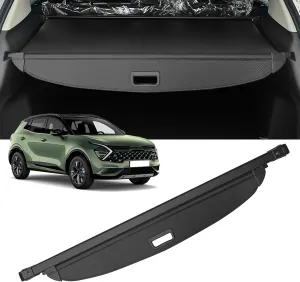 AUXKO Retractable Cargo Cover for KIA Sportage 2023-2025, Trunk Cargo Cover Luggage Security Shade Cover for 2024 2025 Kia Sportage Shielding Shade Anti-Peeping Luggage Privacy Screen, Carbon Fiber