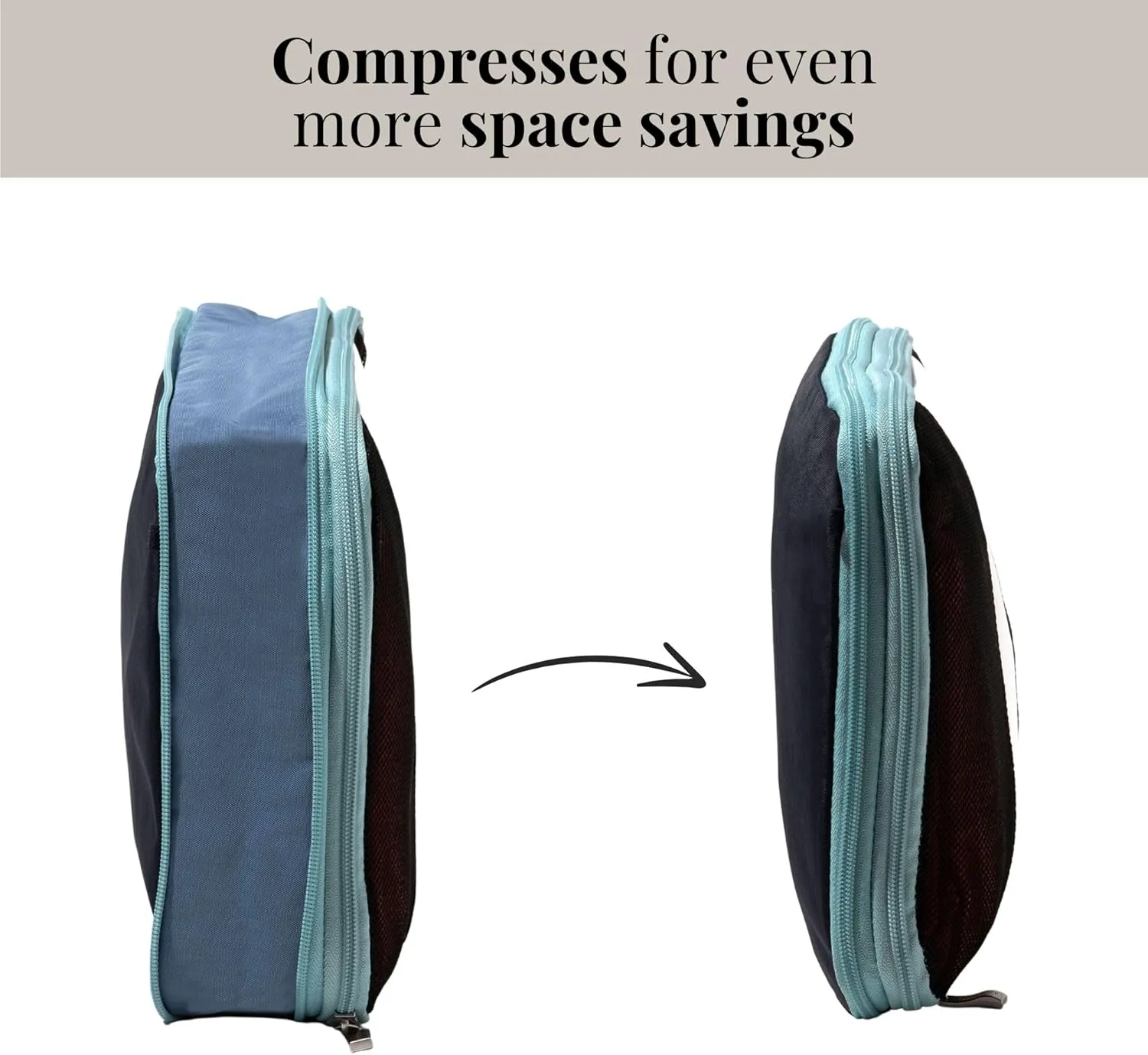 Baggallini Compression Cube 3-piece set - Lightweight Compression Packing Cubes for Travel