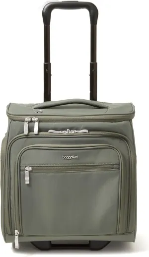 Baggallini Expandable Underseat Carry-On - Lightweight Travel Luggage Carry On Weekender with Wheels