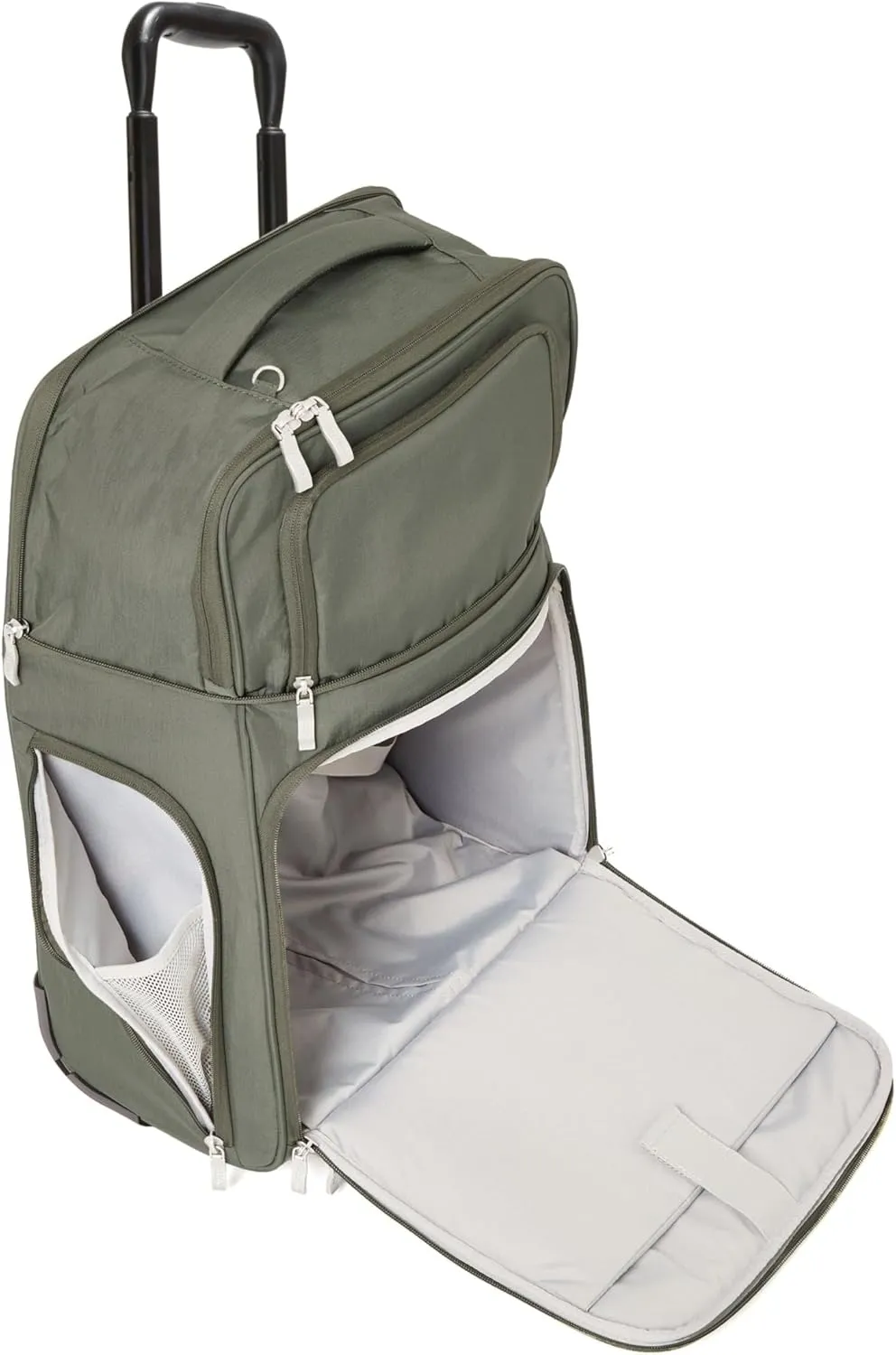 Baggallini Expandable Underseat Carry-On - Lightweight Travel Luggage Carry On Weekender with Wheels