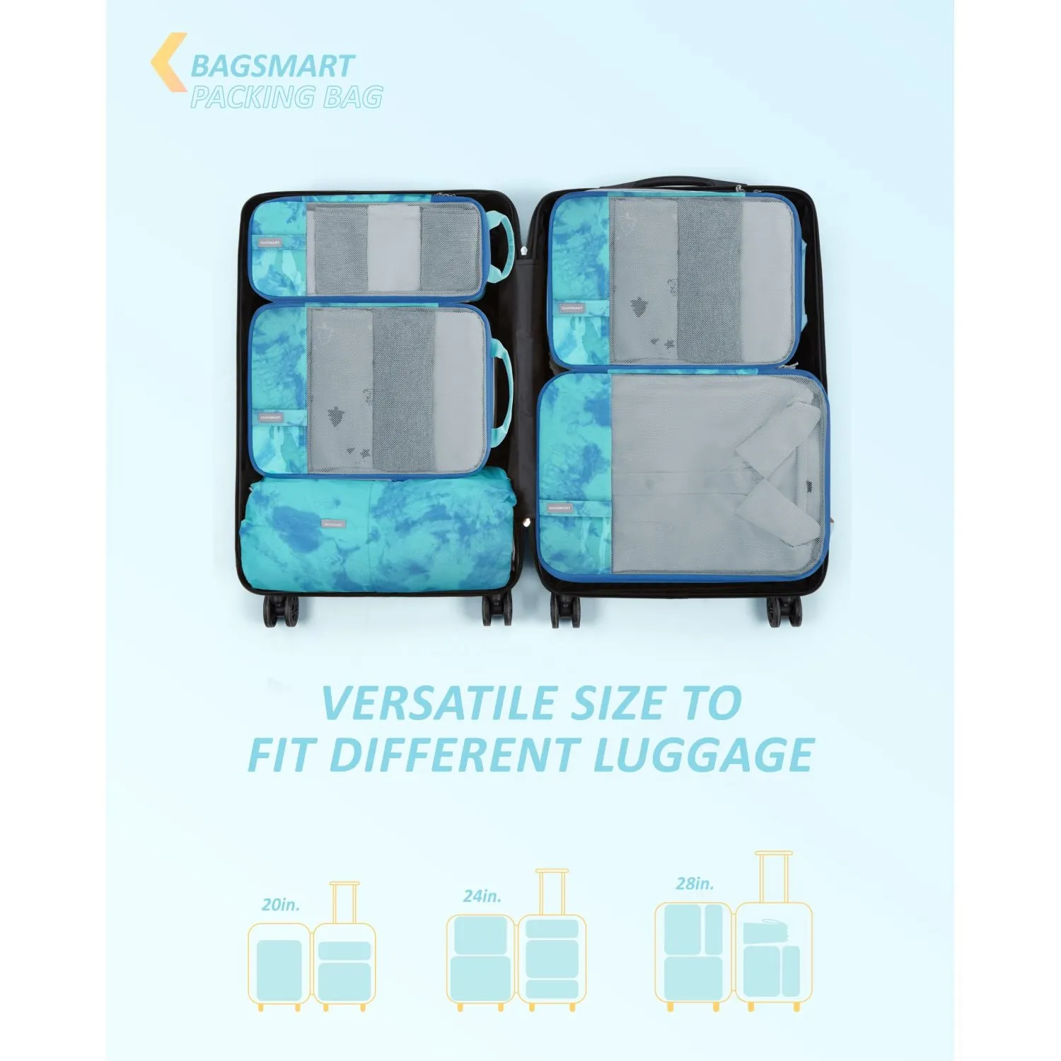 Bagsmart 6-In-1 Compression Packing Cubes