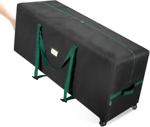 BALEINE 7.5 ft Rolling Christmas Tree Storage Bag, 2 Swivel Wheels for Easy Moving, Heavy Duty 600D Oxford Fabric Extra Large Artificial Christmas Tree Bag with Reinforced Carry Handles (Black)