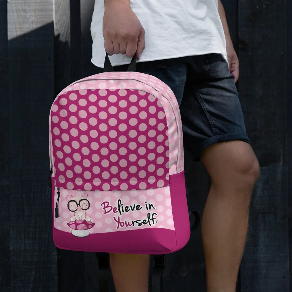 Believe in Yourself Polka Dot Backpack