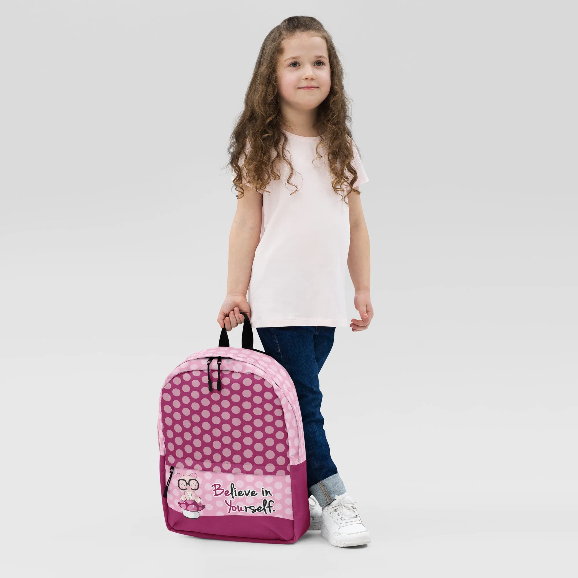 Believe in Yourself Polka Dot Backpack