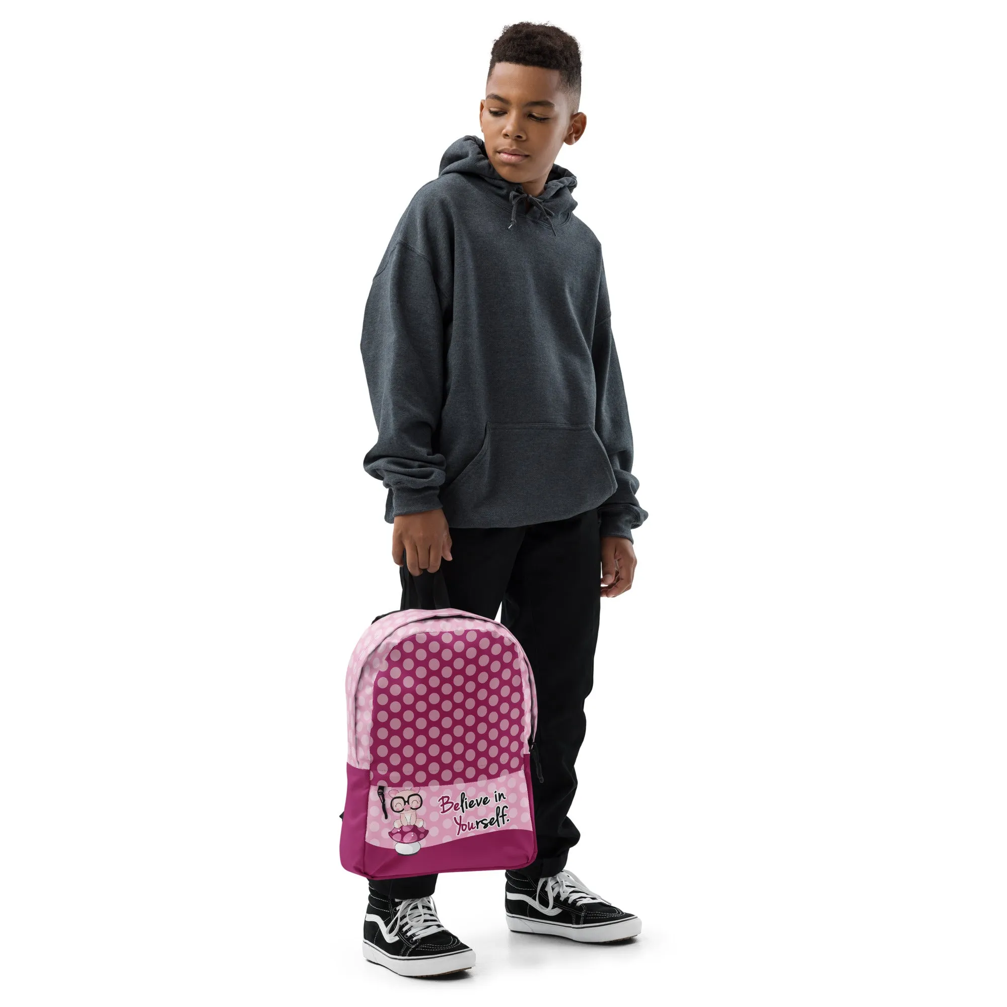 Believe in Yourself Polka Dot Backpack