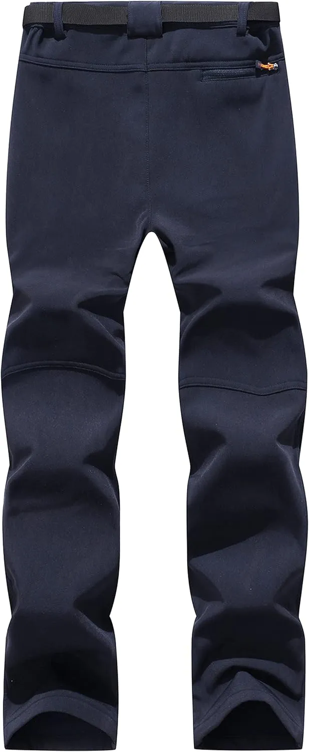 BenBoy Men's Snow Ski Outdoor Waterproof Windproof Fleece Cargo Hiking Pants
