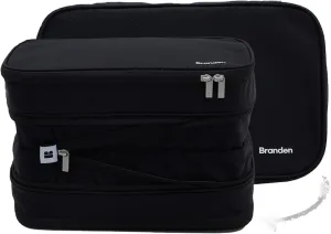 Branden Compression Packing Cube for Blanket, XX-Large, Black | Home Essentials l Compression Storage Bag for Bedding | Ultra Space Saving Self Compression Organizer