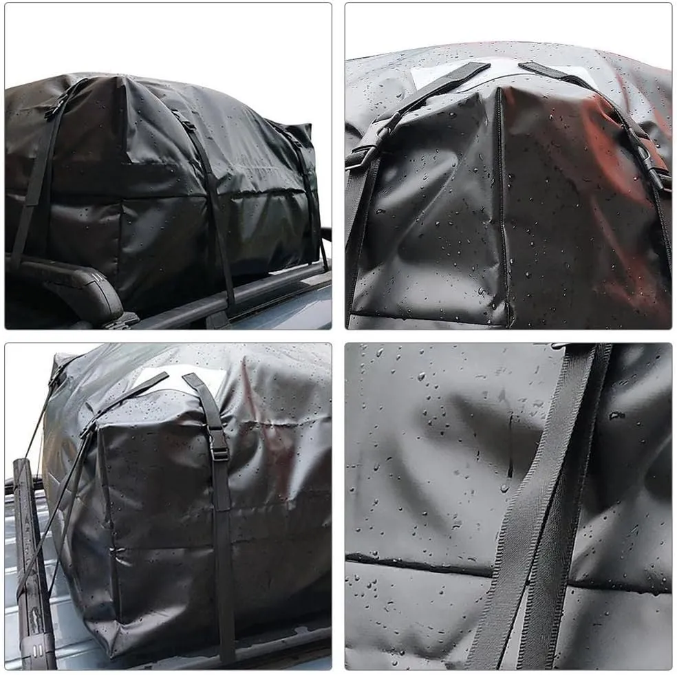 Car Rooftop Cargo 420D Waterproof Oxford Cloth Car Roof Luggage Bag Large Capacity Storage Bag for Travel for