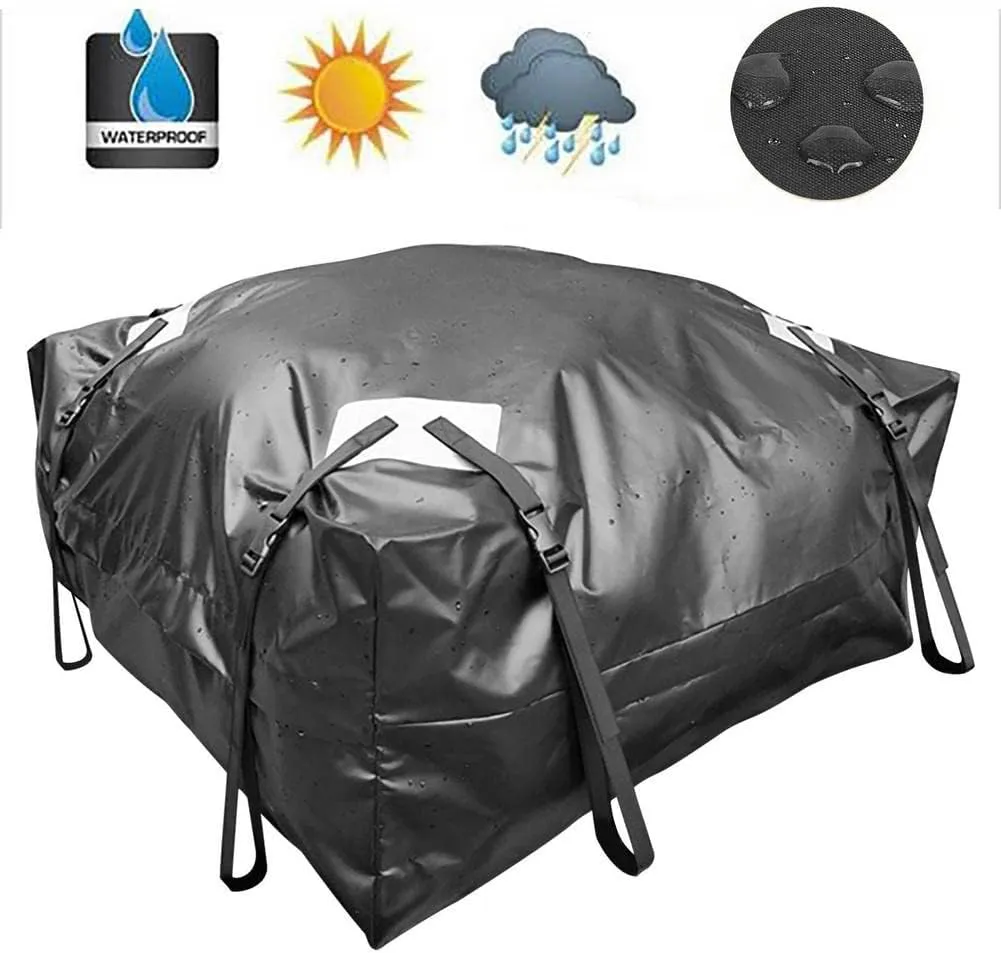 Car Rooftop Cargo 420D Waterproof Oxford Cloth Car Roof Luggage Bag Large Capacity Storage Bag for Travel for