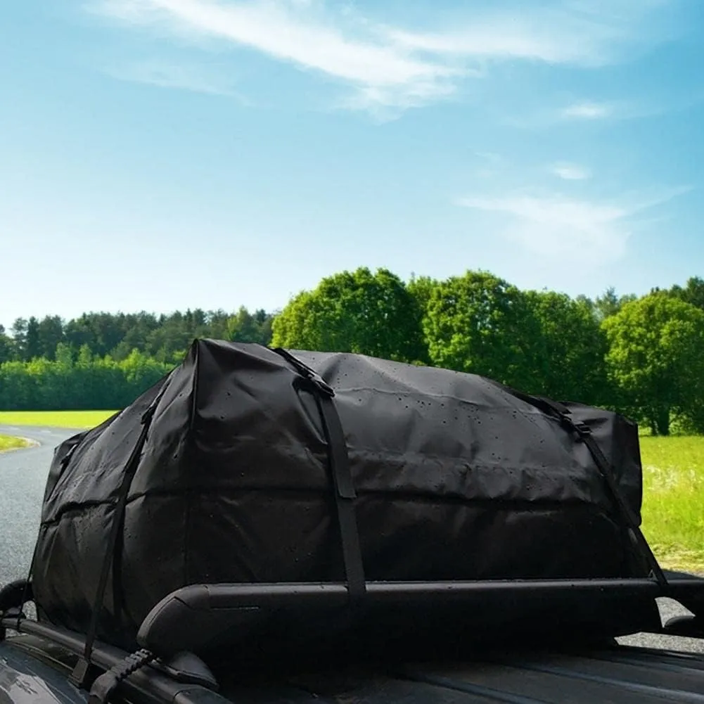 Car Rooftop Cargo 420D Waterproof Oxford Cloth Car Roof Luggage Bag Large Capacity Storage Bag for Travel for