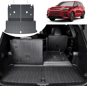 Cargo Mat Fit for 2024 2025 Lexus TX, Trunk Mat Seat Backrest 2 in 1 Mat All-Weather TPE Odorless Trunk Mat for Lexus TX350 TX500h TX550h  Accessories