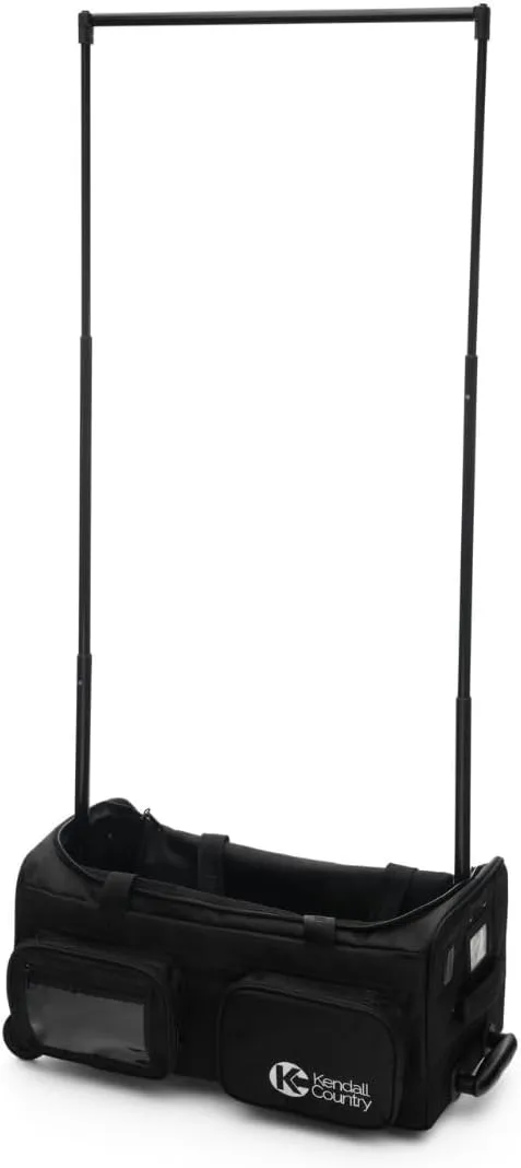 Carry On Dance Bag with Garment Rack – Kendall Country Duffel with Rack 22 Inch Luggage for Cheer Sports Travel Skating Raven Black