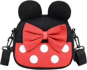 Cartoon Mouse Crossbody Bag Purses for Girls Boys Kids Shoulder Bag Cute Polka Dots Small Satchel