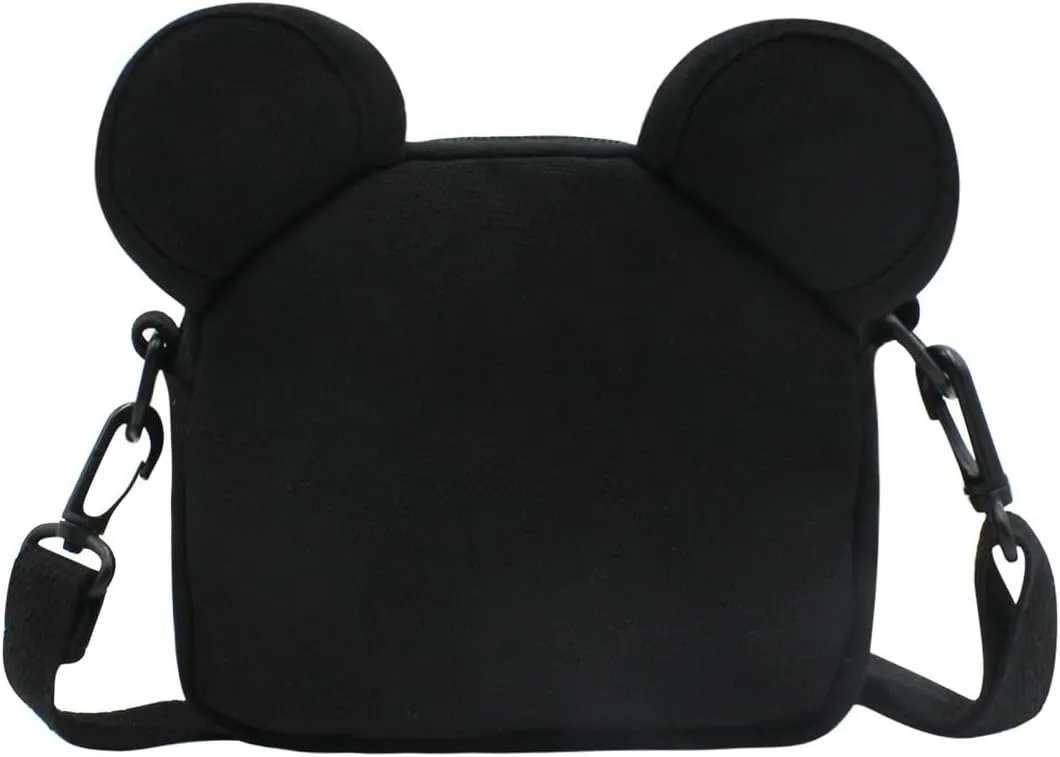 Cartoon Mouse Crossbody Bag Purses for Kids Boys Girls Shoulder Bag Cute Polka Dots Small Handbag