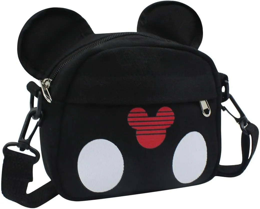 Cartoon Mouse Crossbody Bag Purses for Kids Boys Girls Shoulder Bag Cute Polka Dots Small Handbag