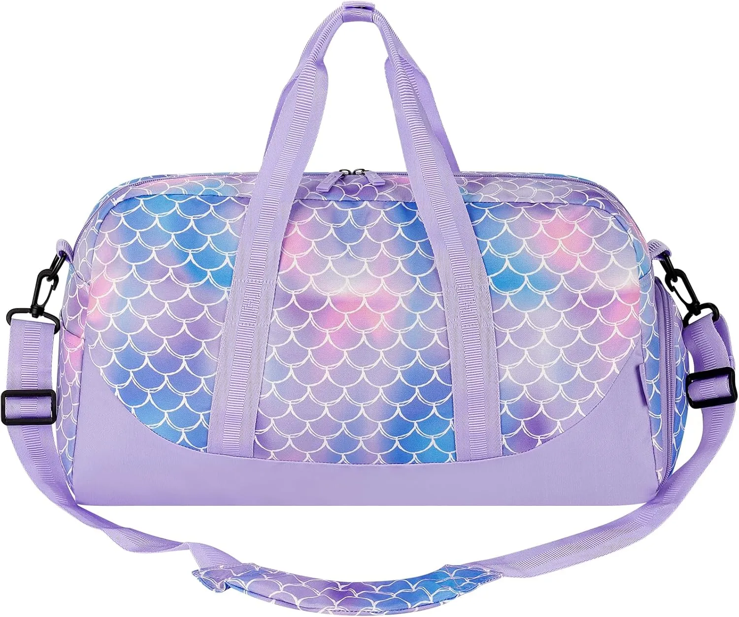 Choco Mocha Kids Duffle Bag Girls - Scale Weekender Overnight Bags for Girl Ages 9-12, Purple