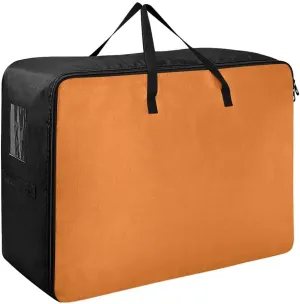 Chocolate Storage Bags, 27.5x19.7x11 In, Garment Storage Organizer Travel Cargo Duffel Bags Zippered Storage Bag for Moving