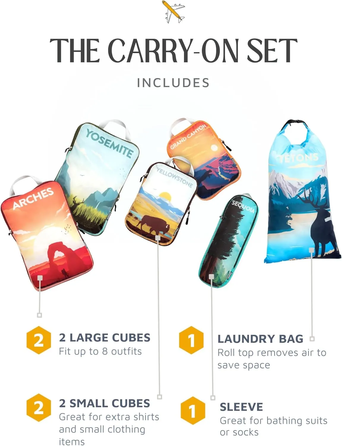 Compression Packing Cubes for Travel - Luggage and Backpack Organizer Packaging Cubes for Clothes by TRIPPED Travel Gear