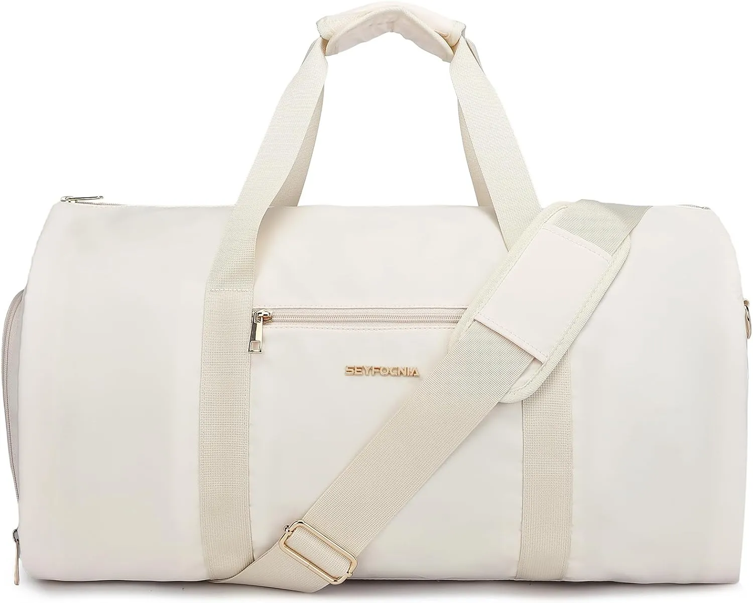 Convertible Carry on Garment Bag for Women,Hanging Garment Bags for Travel with Shoe Pouch 2 in 1 Hanging Suitcase Suit Bag for Women Travel Bags for Women Duffle Bag Garment Bag Gifts White