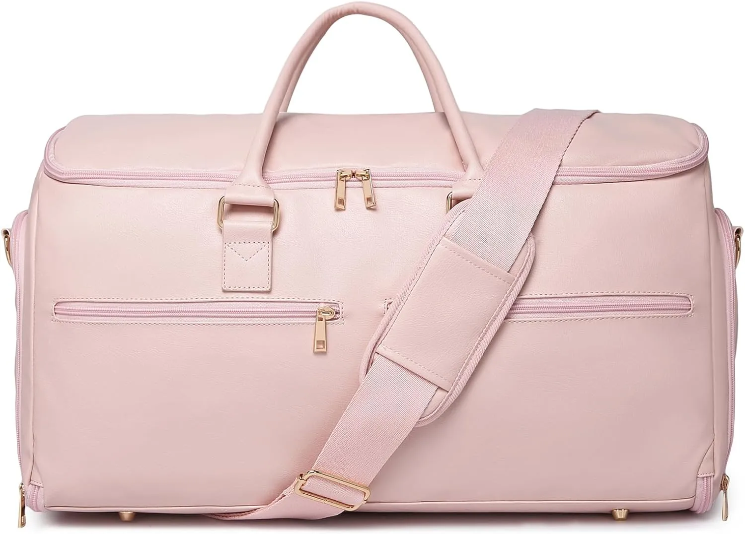Convertible Travel Garment Bag, Carry On Garment Bag for Women, 2 in 1 Hanging Suitcase Suit Business Travel Bag Weekender Bag, Pink