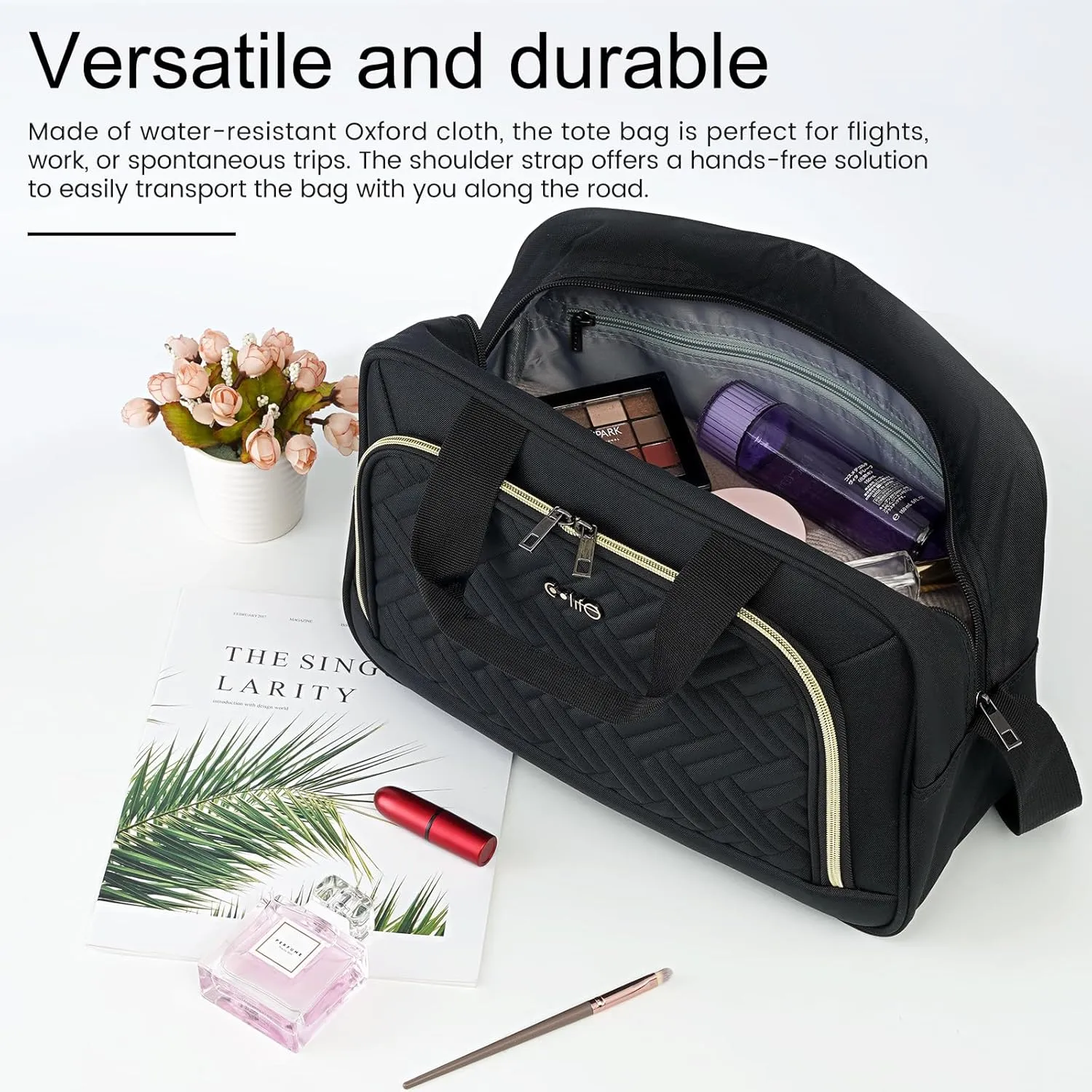Coolife Luggage Carry On Luggage Suitcase Softside Wheeled Luggage Lightweight Rolling Travel Bag (Black, Carry-On 20-Inch)
