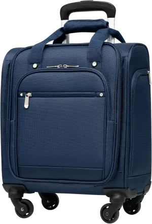 Coolife Underseat Carry On Luggage Softside Lightweight Rolling Travel Bag Spinner Suitcase