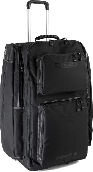 Cressi Strong Large Capacity Roller Luggage Bag 115L with Backpack Straps - Moby 5 designed in Italy