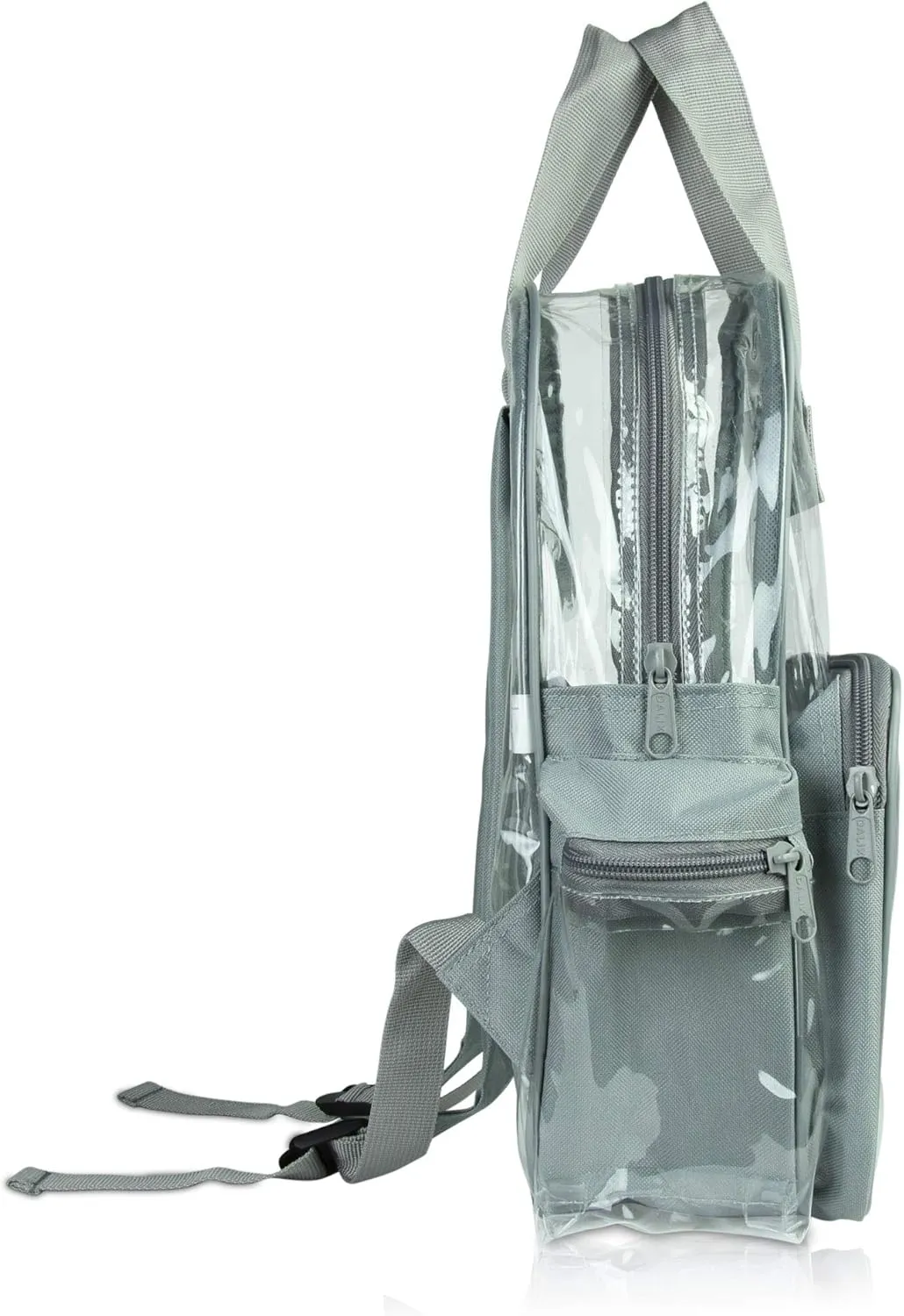 DALIX Wholesale Clear Backpacks Small Book Bags 50 Pcs in Light Grey