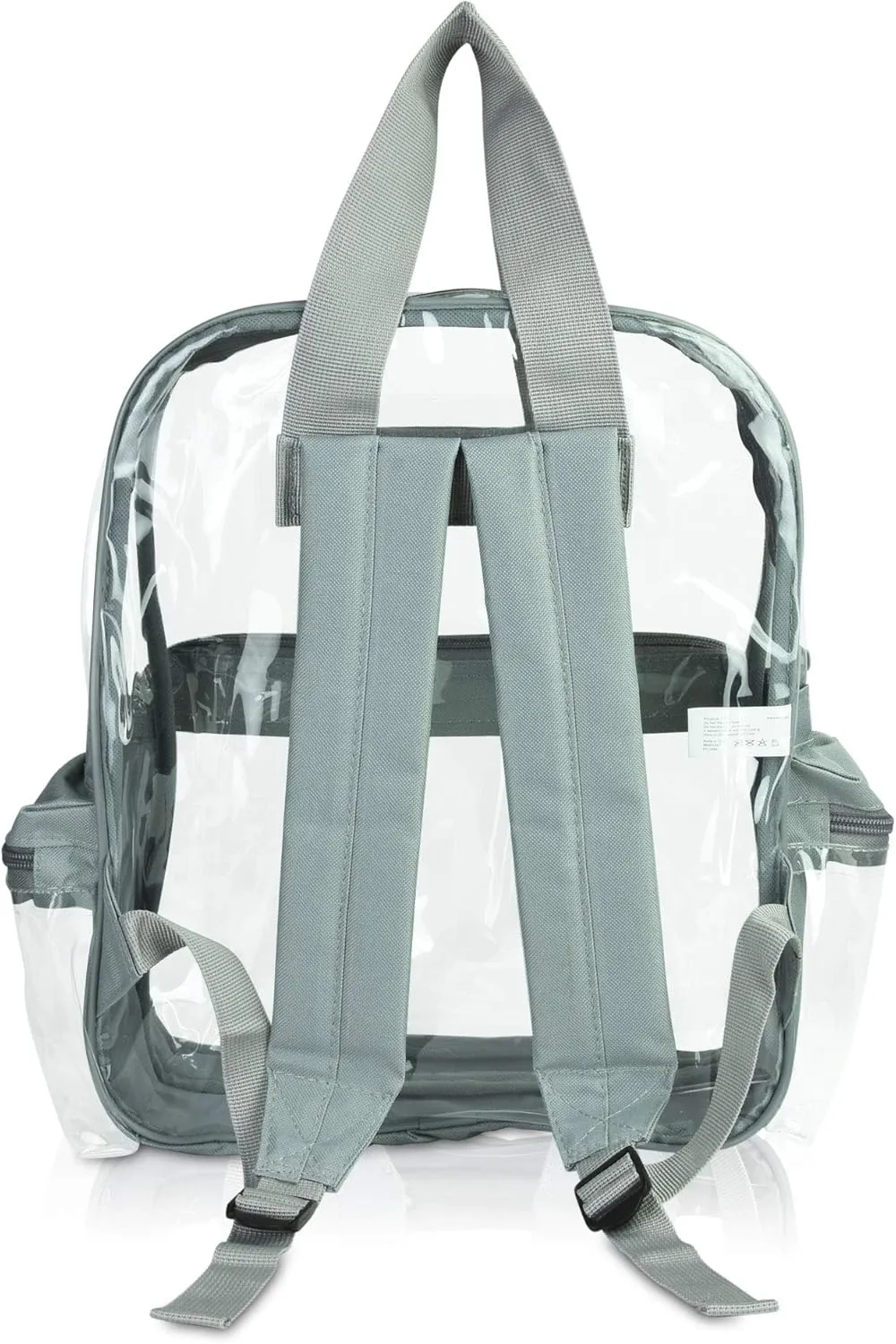 DALIX Wholesale Clear Backpacks Small Book Bags 50 Pcs in Light Grey