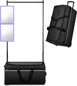 Dance Bag with Garment Rack, Rolling Dance Competition Duffel Bag with Garment Rack and wheels, Large Capacity Dance Suitcase Travel Bag | 28 Inch, Ideal for Competitions & Travel, Easy-assembly
