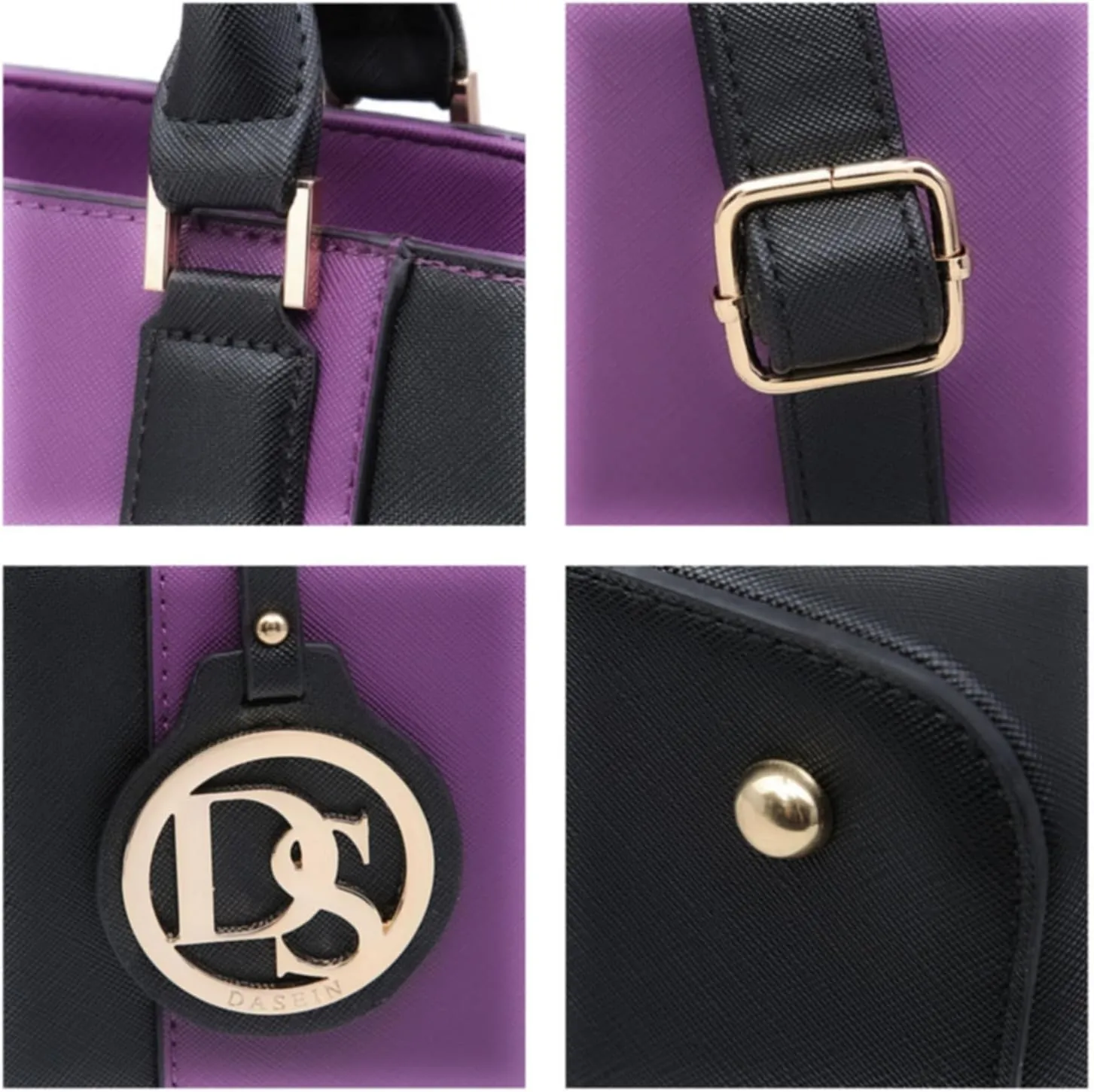 Dasein Satchel Purse Handbag for Women Large Shoulder Work Tote Bag With Matching Wallet
