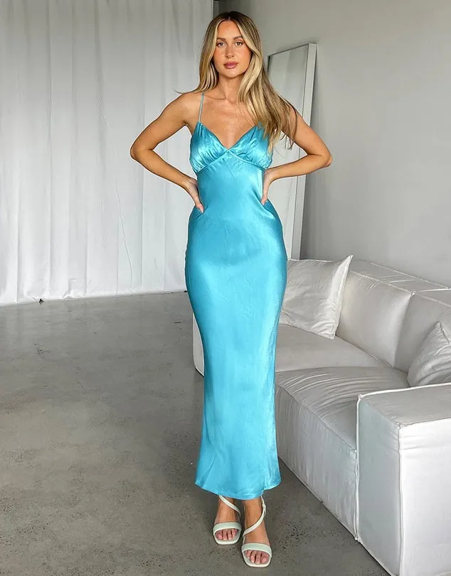 Dazie - One More Time Maxi Dress in Aqua