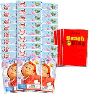 Disney Turning Red Mini Party Favors Set for Kids - Bundle with 24 Mini Turning Red Grab n Go Play Packs with Coloring Pages, Stickers and More (Turning Red Birthday Party Supplies)