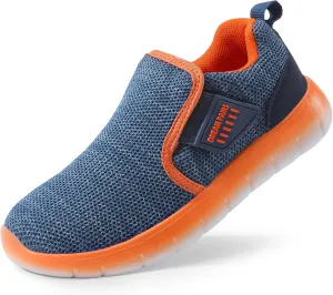 DREAM PAIRS Boys Girls Shoes Kids Slip on Tennis EZ-Ons MightyMovers Running Athletic Barefoot Zero Drop Sports Sneakers