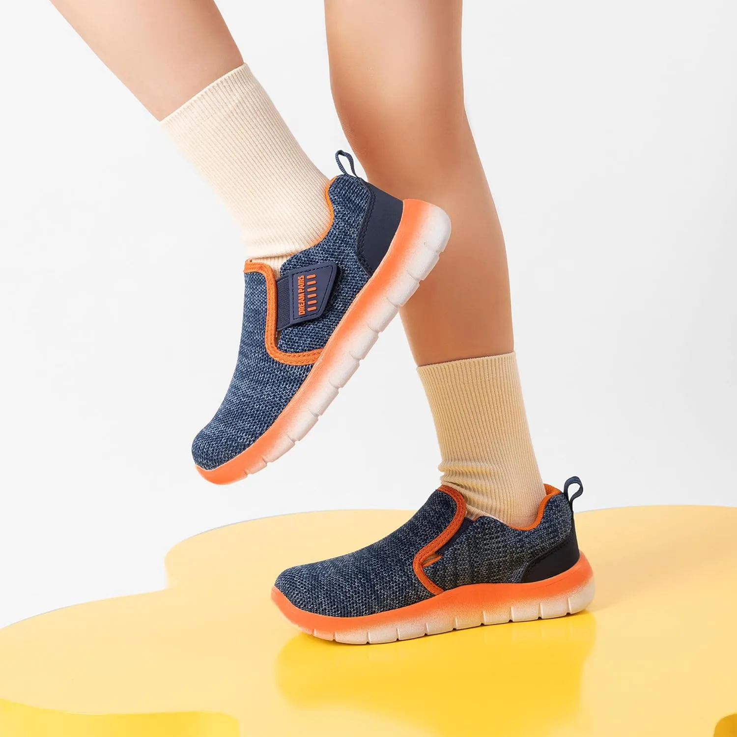 DREAM PAIRS Boys Girls Shoes Kids Slip on Tennis EZ-Ons MightyMovers Running Athletic Barefoot Zero Drop Sports Sneakers