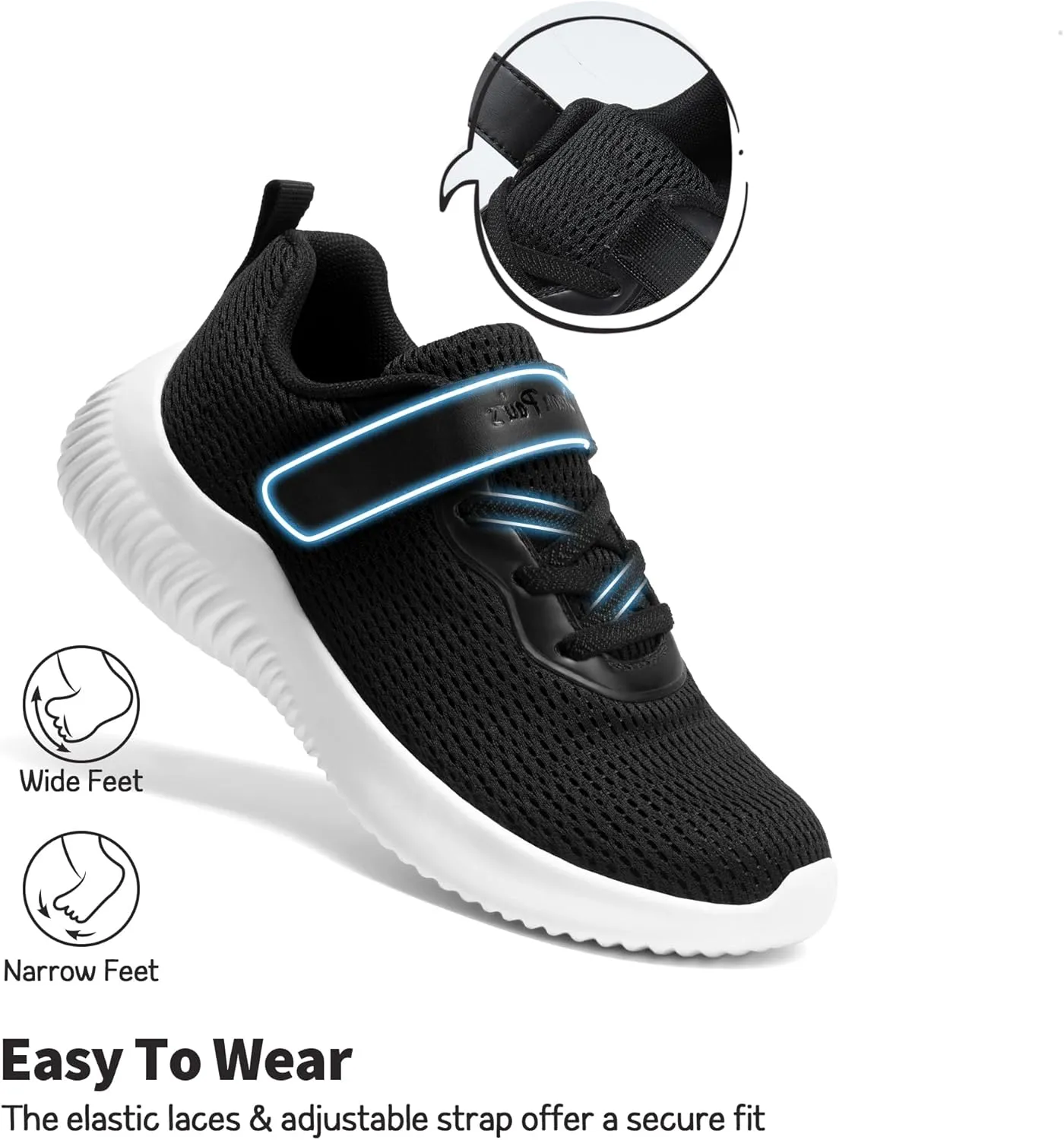 DREAM PAIRS Boys Girls Shoes Kids Tennis EZ-Ons FunRun Breathable Running Athletic Sport Sneakers